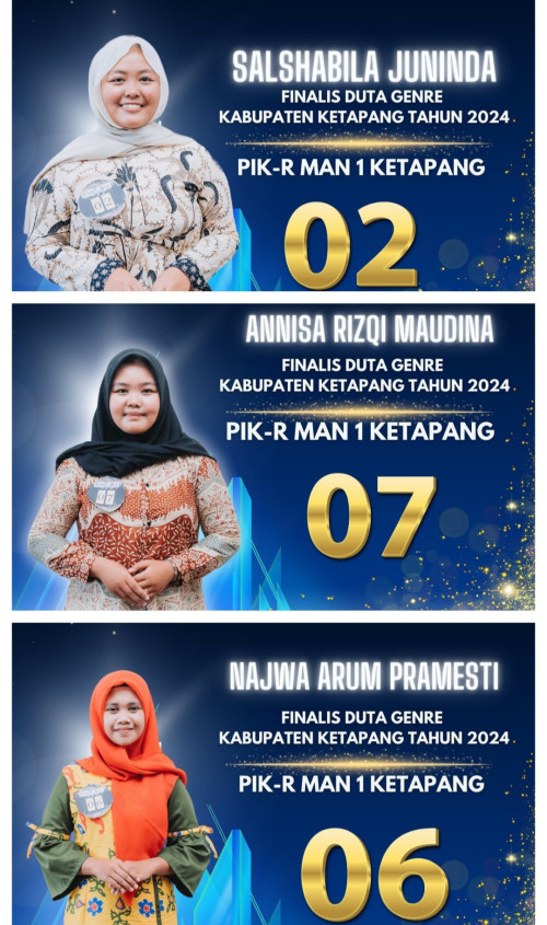 3 Peserta Didik MAN 1 Ketapang Ikuti Pemilihan Duta Genre 2024
